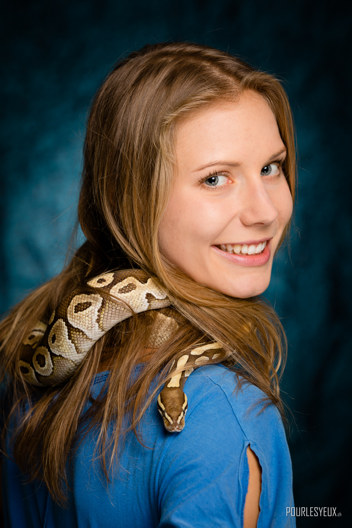 photographe Genève avec serpents