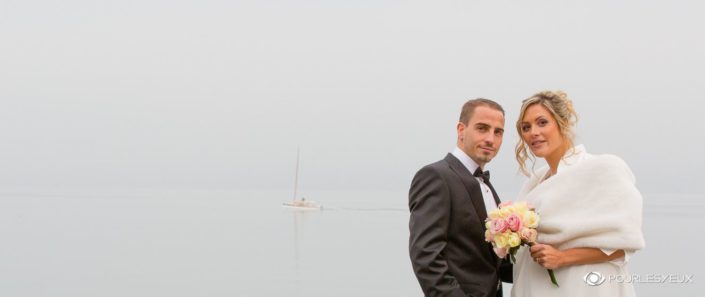 Photographe genève pour un mariage en décembre au bord du Lac Léman.
