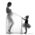 Maman enceinte et fille avec tutu