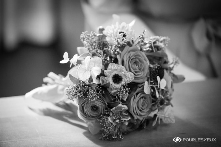 Bouquet de mariée en NB